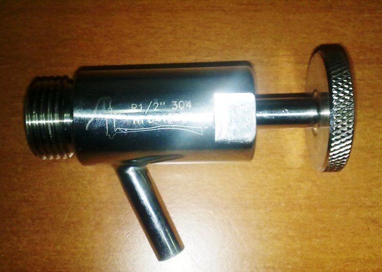 Кран -пробоотборник нержавеющий AISI 304 вр 1/2"